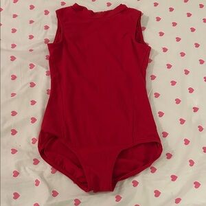 Capezio Red Sleeveless Kids Bodysuit